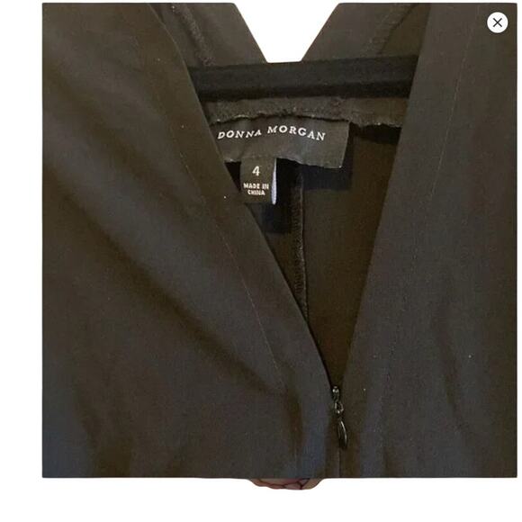 Donna Morgan All Black Elegant Balloon Sleeve Fitted Feminine Modest Jumper - Picture 3 of 6